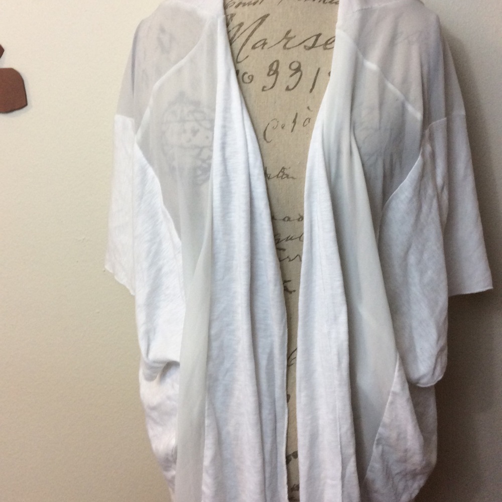 NWT $78 Love Scarlett Open Front Cardigan White